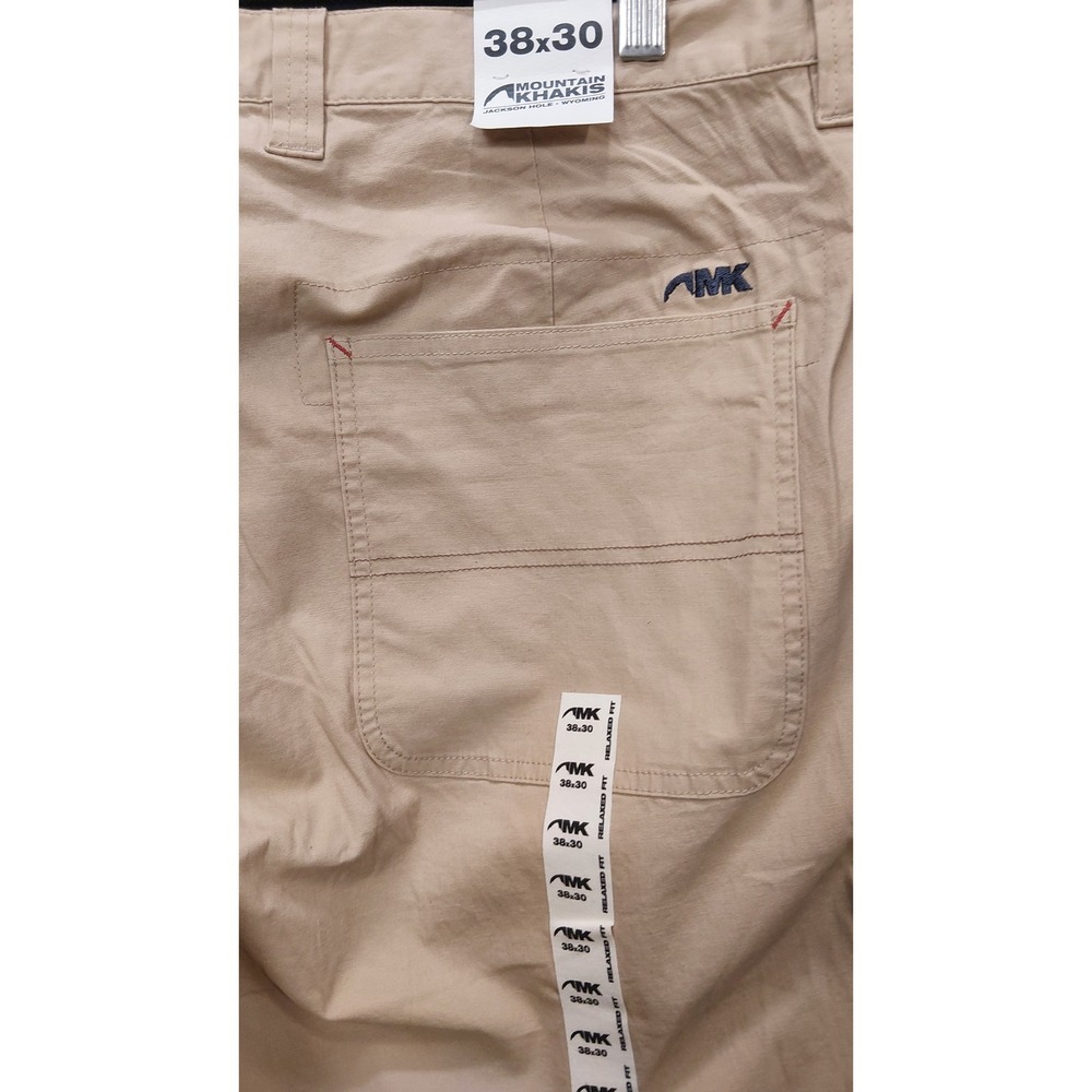 Mountain Khakis All Mountain Pant Relaxed Fit Tan Organic Cotton 38x30 Mens